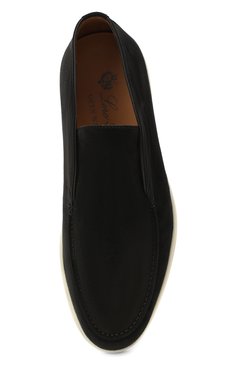 Мужские замшевые ботинки open walk LORO PIANA черного цвета, арт. FAB4368 | Фото 4 (Мужское Кросс-КТ: Ботинки-обувь; Материал внутренний: Натуральная кожа; Региональные ограничения белый список (Axapta Mercury): RU; Материал утеплителя: Без утеплителя; Подошва: Плоская; Материал внешний: Замша; ширина носка стельки: 8; высота каблука: 1,9)