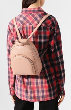 Женский рюкзак alpha COCCINELLE розового цвета, арт. E1 FS5 14 01 01 | Фото 2 (Размер: medium; Материал: Натуральная кожа; Стили: Кэжуэл)