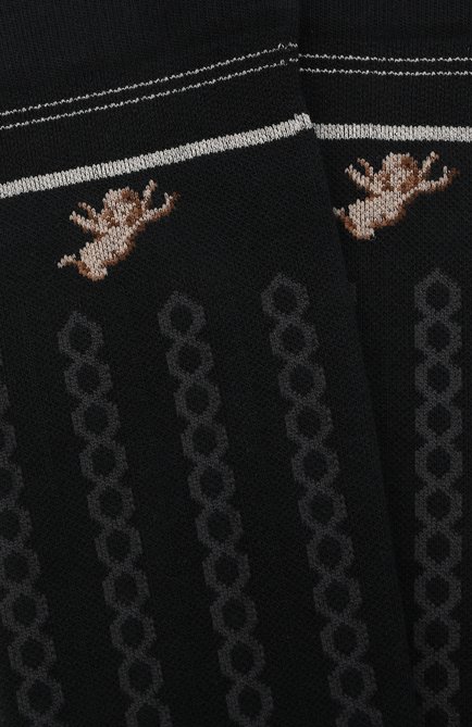 Женские гольфы ANTIPAST черного цвета, арт. KT-154HS | Фото 2 (Материал внешний: Синтетический материал, Хлопок)