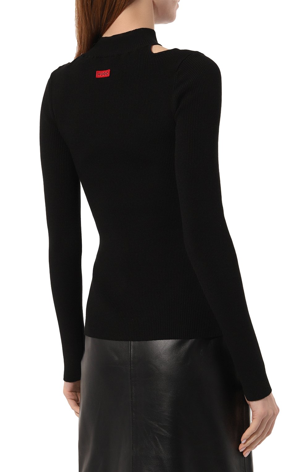 Пуловер из вискозы HUGO 50493758, цвет чёрный, размер 44 - фото 4