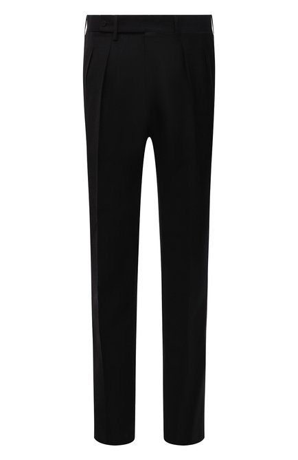 Мужские брюки из шерсти и кашемира KITON черного цвета по цене 162500 руб., арт. UPNVIK0121A | Фото 1