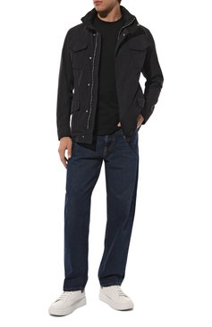Мужская куртка MONTECORE темно-синего цвета, арт. S04MUC603-195 | Фото 2 (Кросс-КТ: Куртка, Ветровка; Материал внешний: Синтетический материал; Стили: Кэжуэл)