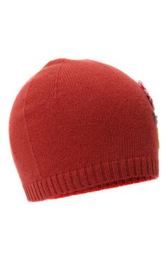 Детского шерстяная шапка IL GUFO красного цвета, арт. A23E0347EM220 | Фото 1 (Материал: Текстиль, Шерсть; Материал сплава: Проставлено; Нос: Не проставлено)