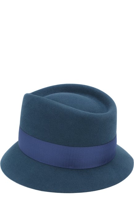 Женская фетровая шляпа oval hat LORO PIANA синего цвета, арт. FAI2730 | Фото 2 (Статус проверки: Проверена категория, Проверено; Материал: Шерсть, Текстиль)