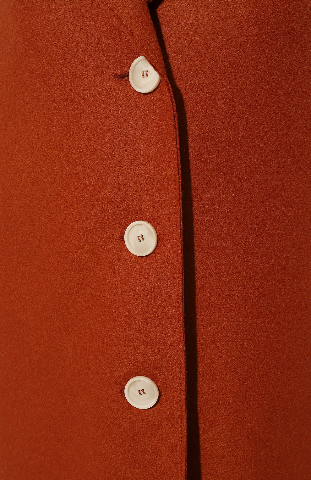 Женское шерстяное пальто HARRIS WHARF LONDON коричневого цвета, арт. A1331MLX | Фото 5 (Материал внешний: Шерсть; Рукава: Длинные; Длина (верхняя одежда): До колена; 1-2-бортные: Однобортные; Стили: Кэжуэл)