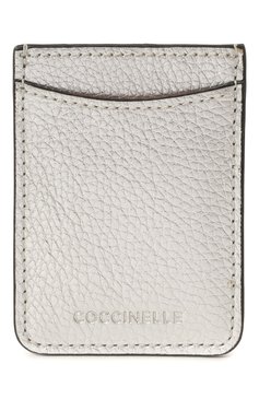 Женский кожаный футляр для кредитных карт COCCINELLE серебряного цвета, арт. E2 HZ4 42 A0 01 | Фото 1 (Материал: Натуральная кожа)