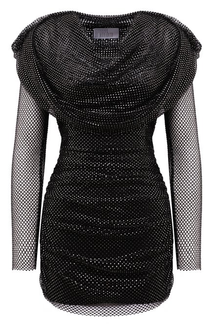 Женское платье с отделкой стразами GIUSEPPE DI MORABITO черного цвета по цене 182000 руб., арт. PF23313DR-231 | Фото 1