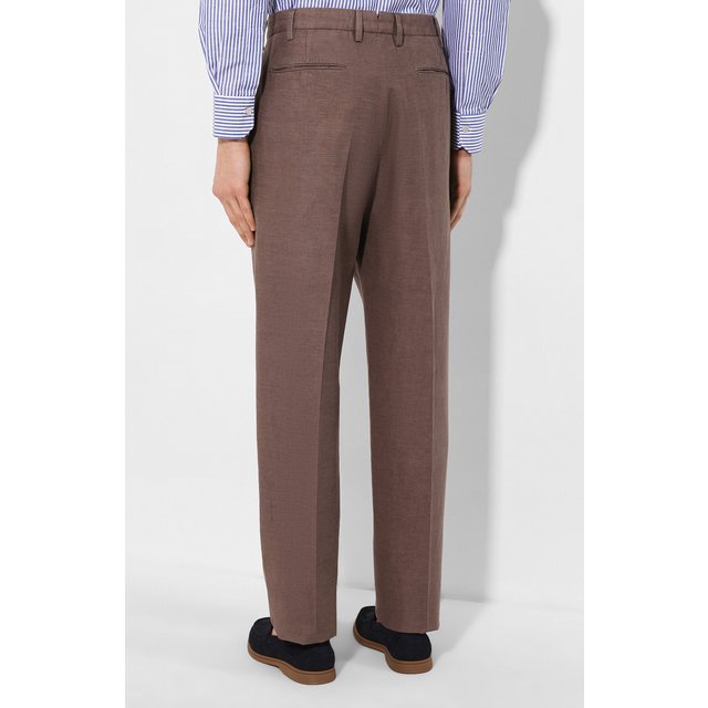 фото Брюки из смеси хлопка и льна ermenegildo zegna