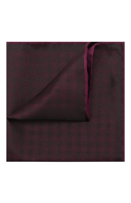 Мужской шелковый платок BRIONI фиолетового цвета, арт. 071000/0842B | Фото 1 (Материал: Текстиль, Шелк; Статус проверки: Проверена категория, Проверено)