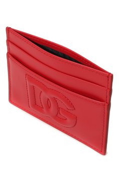 Женский кожаный футляр для кредитных карт DOLCE & GABBANA красного цвета, арт. BI0330/AG081 | Фото 3 (Материал: Натуральная кожа; Материал сплава: Проставлено; Нос: Не проставлено)