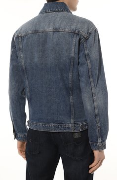 Мужская джинсовая куртка BOSS ORANGE синего цвета, арт. 50501786 | Фото 4 (Кросс-КТ: Куртка, Деним; Рукава: Длинные; Материал сплава: Проставлено; Материал внешний: Хлопок, Деним; Драгоценные камни: Проставлено; Длина (верхняя одежда): Короткие; Стили: Кэжуэл)