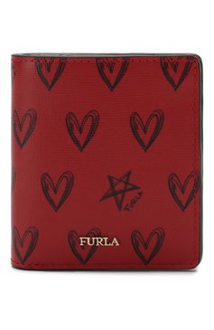 Женский кожаный футляр для кредитных карт san valentino FURLA красного цвета, арт. PCT5/V41 | Фото 1 (Материал: Натуральная кожа)