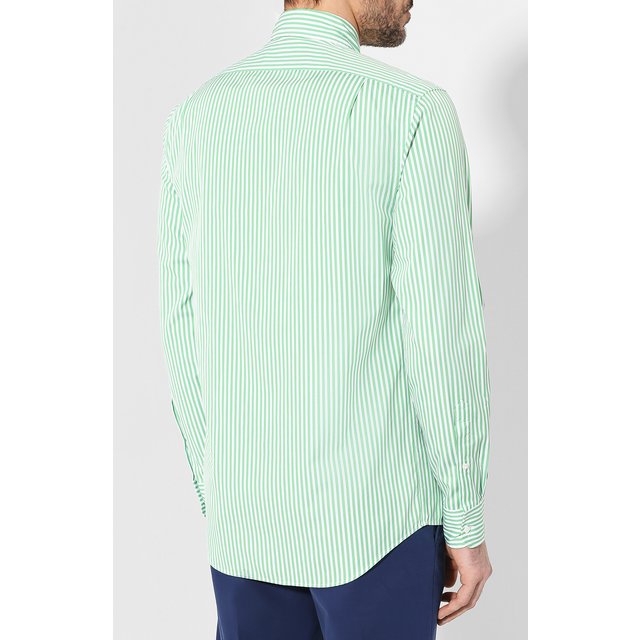 Хлопковая сорочка с воротником button down Ralph Lauren  790730896 Фото 4