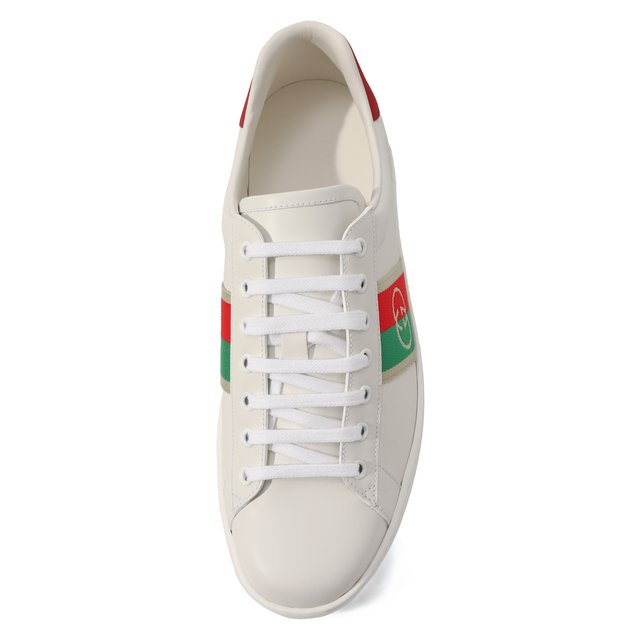 Кожаные кеды Ace Gucci  644749 1XGM0 Фото 6