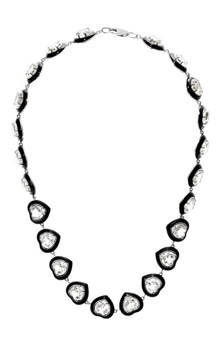 Женское ожерелье с сердцами из горного хрусталя MOONKA черного цвета, арт. crg-nl5-crs | Фото 1