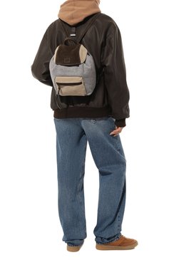 Женский рюкзак LORENA ANTONIAZZI серого цвета, арт. A22227B004A/9965 | Фото 7 (Размер: medium; Материал: Текстиль; Стили: Кэжуэл)
