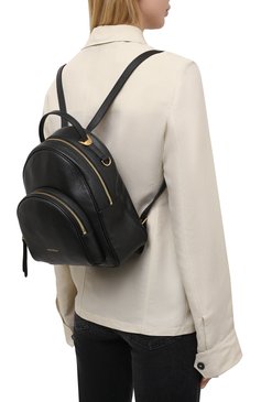 Женский рюкзак lea COCCINELLE черного цвета, арт. E1 H60 14 01 01 | Фото 2 (Размер: medium; Материал: Натуральная кожа; Стили: Кэжуэл)