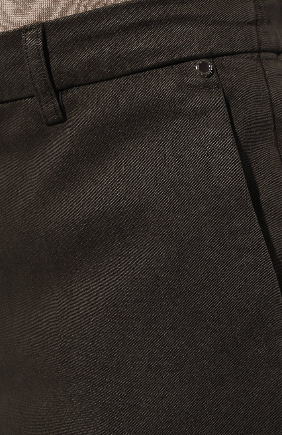 Мужские брюки KITON хаки цвета, арт. UFPPEJ0210C | Фото 5 (Силуэт М (брюки): Чиносы; Длина (брюки, джинсы): Стандартные; Случай: Повседневный; Материал внешний: Синтетический материал, Хлопок; Материал сплава: Проставлено; Драгоценные камни: Проставлено; Стили: Кэжуэл)