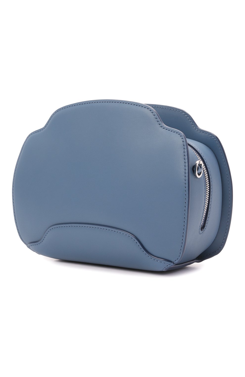 Женская сумка sesia LORO PIANA голубого цвета, арт. FAL6767 | Фото 4 (Сумки-технические: Сумки через плечо; Материал: Натуральная кожа; Размер: mini; Ремень/цепочка: На ремешке)