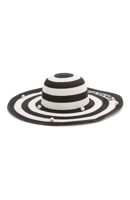 Детская шляпа MONNALISA черно-белого цвета, арт. 995032 | Фото 1