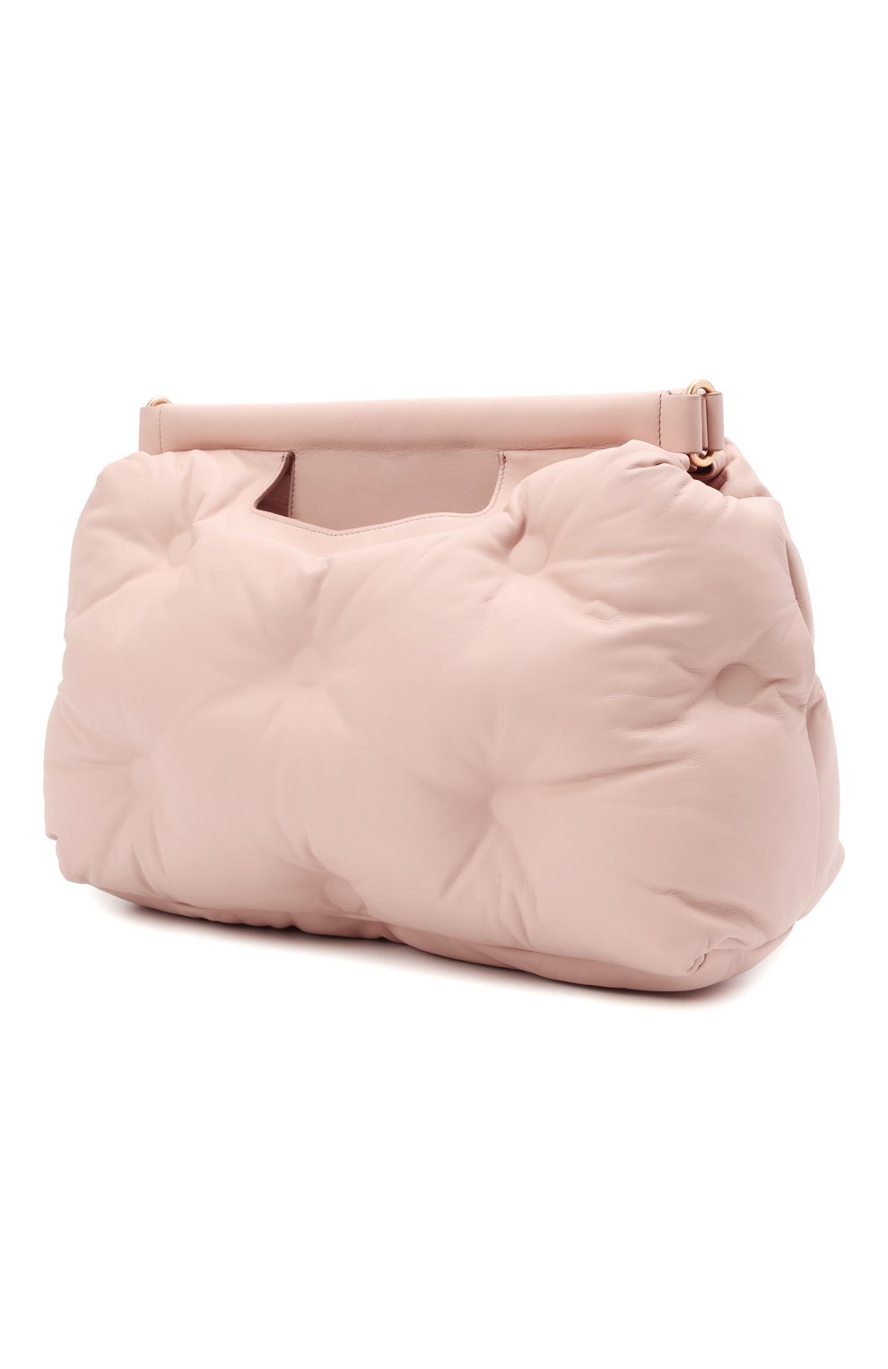 Женская сумка glam slam MAISON MARGIELA светло-розового цвета, арт. S61WG0034/PR818 | Фото 3 (Сумки-технические: Сумки через плечо; Материал: Натуральная кожа; Ремень/цепочка: На ремешке; Размер: large)