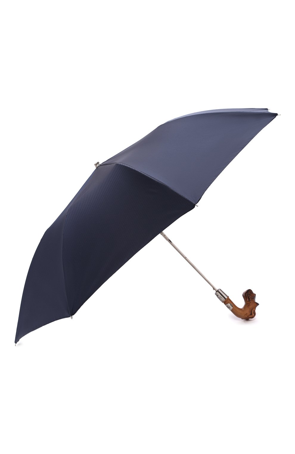 Мужской складной зонт PASOTTI OMBRELLI темно-синего цвета, арт. 64S/RAS0 0XF0RD/14/N49 | Фото 2 (Материал: Текстиль, Синтетический материал, Металл)