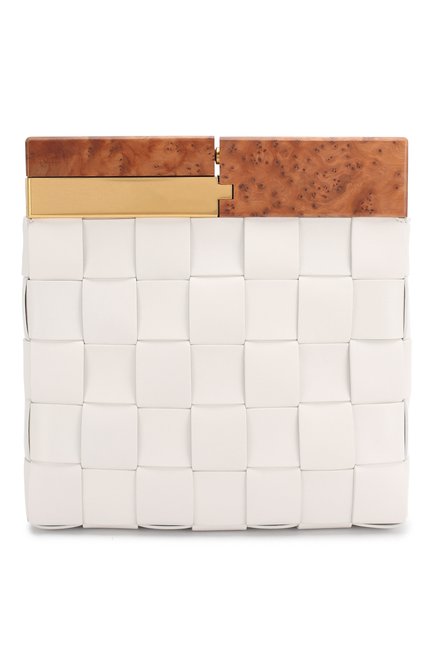 Женский клатч bv snap BOTTEGA VENETA белого цвета, арт. 618131/VCQC3 | Фото 1 (Женское Кросс-КТ: Клатч-клатчи, Вечерняя сумка; Материал: Натуральная кожа; Размер: medium; Случай: Вечерний; Региональные ограничения белый список (Axapta Mercury): RU)