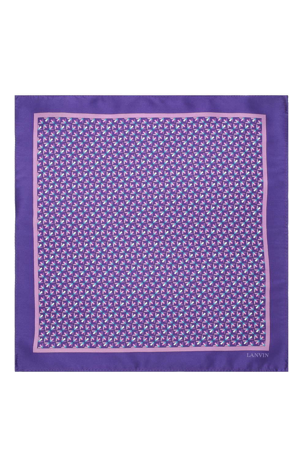 Мужской комплект из галстука и платка LANVIN фиолетового цвета, арт. 4250/TIE SET | Фото 4 (Материал: Текстиль, Шелк)