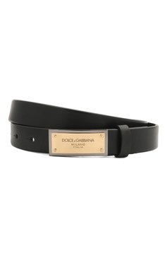 Мужской кожаный ремень DOLCE & GABBANA черного цвета, арт. BC4591/AV480 | Фото 1 (Случай: Повседневный; Материал: Натуральная кожа; Региональные ограничения белый список (Axapta Mercury): RU; Материал сплава: Проставлено; Нос: Не проставлено)