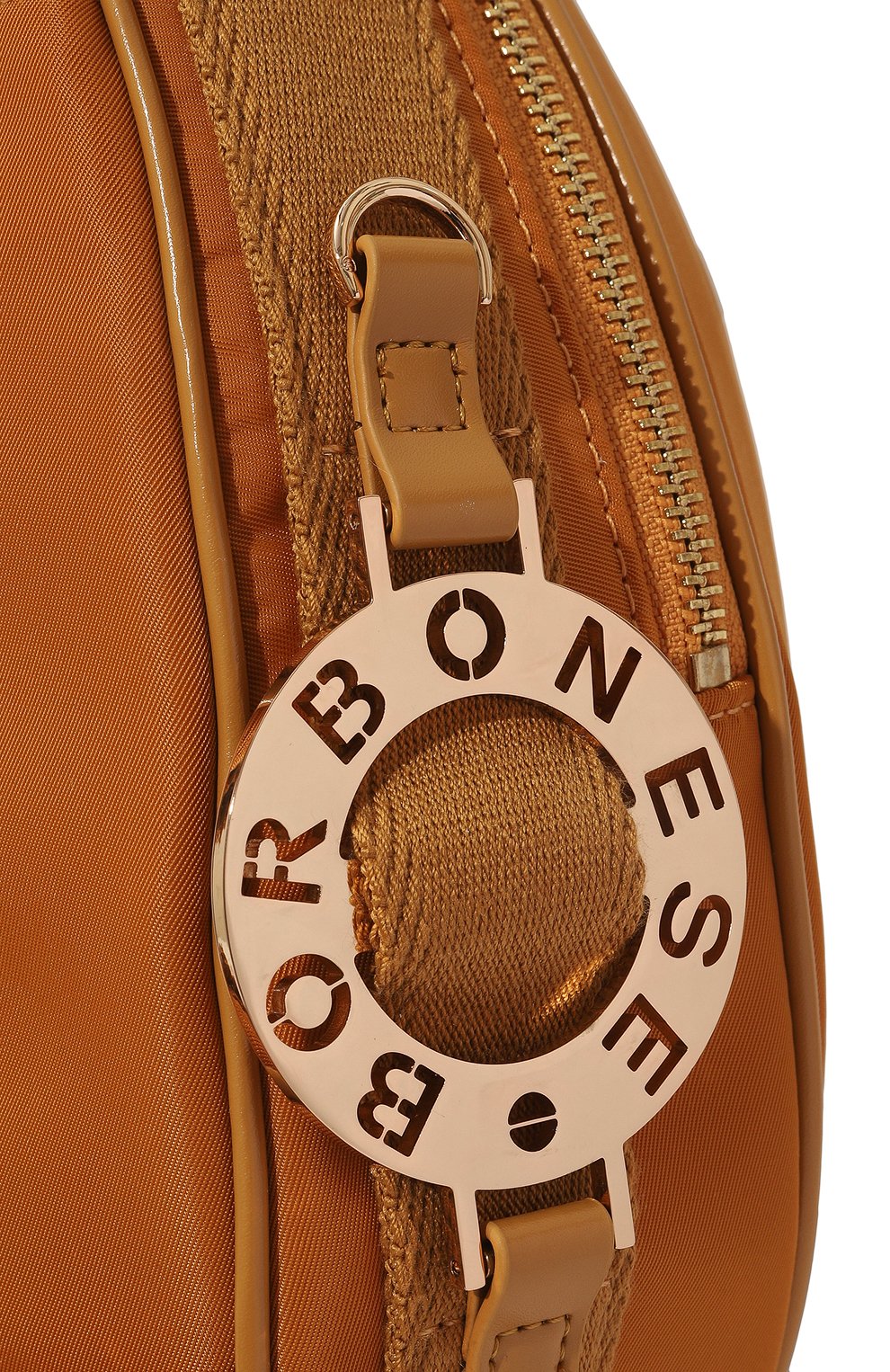 Женский рюкзак 011 BORBONESE светло-коричневого цвета, арт. 924287 | Фото 3 (Материал: Текстиль; Стили: Кэжуэл)