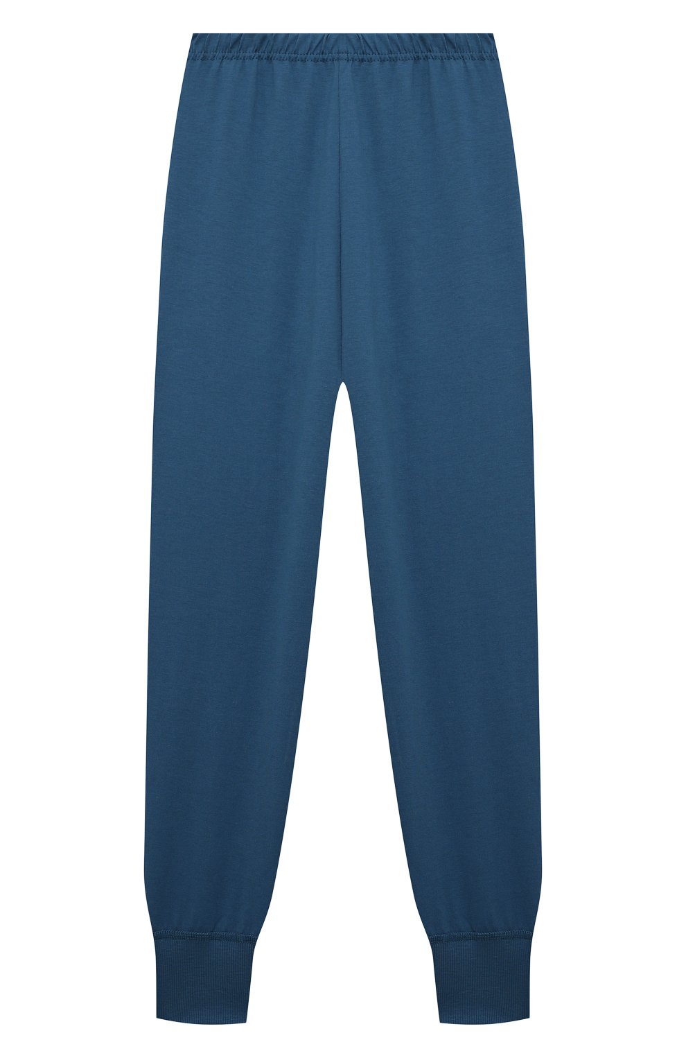 Женская хлопковая пижама SANETTA синего цвета, арт. 233031 | Фото 5 (Рукава: Длинные; Материал сплава: Проставлено; Материал внешний: Хлопок; Драгоценные камни: Проставлено)