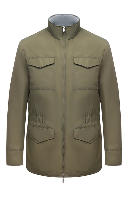 Мужская двусторонняя куртка BRUNELLO CUCINELLI хаки цвета по цене 334000 руб., арт. MW4386495 | Фото 1