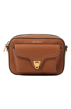 Женская сумка beat soft mini COCCINELLE коричневого цвета, арт. E1 LF5 55 04 01 | Фото 1 (Сумки-технические: Сумки через плечо; Материал: Натуральная кожа; Размер: mini; Ремень/цепочка: На ремешке)