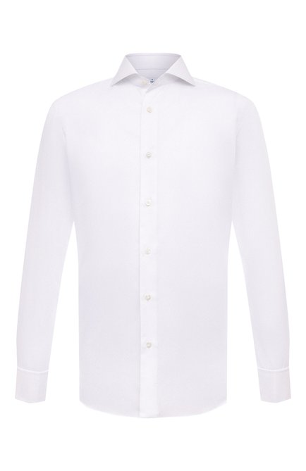 Мужская хлопковая сорочка GIAMPAOLO белого цвета по цене 21950 руб., арт. 908/TS15014/LUNGA | Фото 1