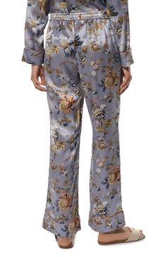 Женская шелковая пижама OLIVIA VON HALLE голубого цвета, арт. PS2205 | Фото 6 (Материал внешний: Шелк; Материал сплава: Проставлено; Нос: Не проставлено)