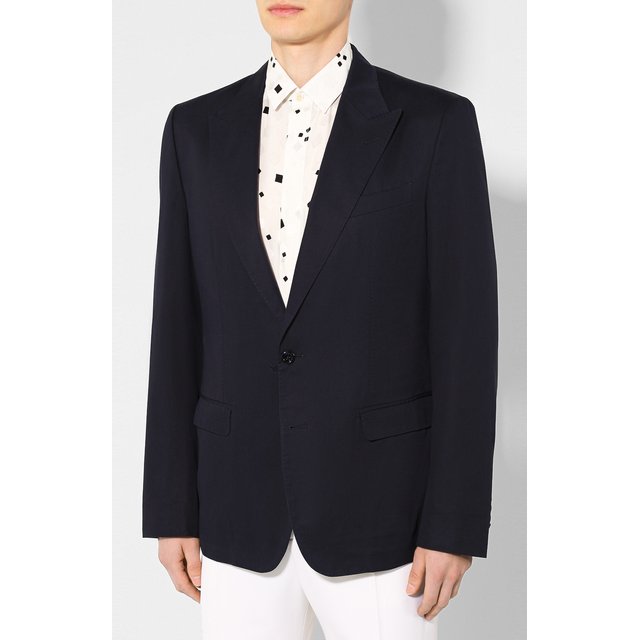 Пиджак из смеси хлопка и шелка Dolce & Gabbana G2NW0T/FU5SZ Фото 3