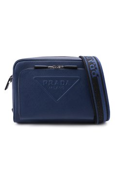 Мужская кожаная сумка PRADA синего цвета, арт. 2VH152-2FAD-F0016-OOO | Фото 6 (Материал: Натуральная кожа; Ремень/цепочка: На ремешке; Размер: small)