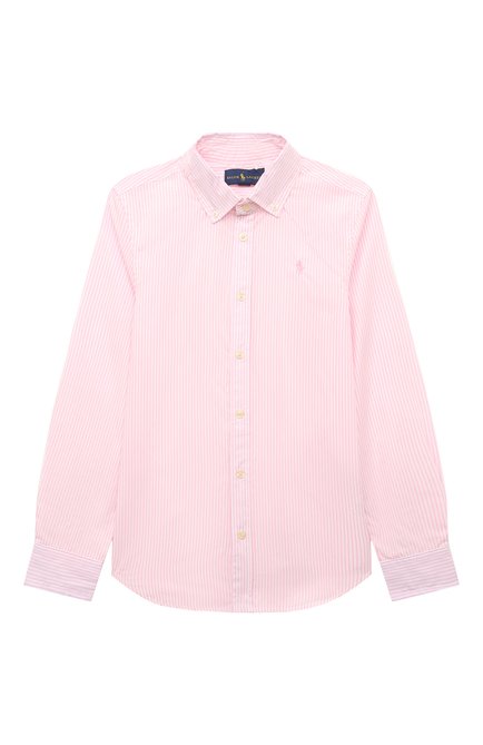 Детское хлопковая блузка RALPH LAUREN розового цвета по цене 9950 руб., арт. 313860112 | Фото 1