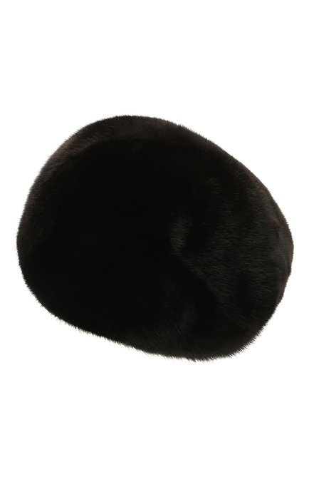 Женская норковая шапка FURLAND черного цвета, арт. 0013600110203300050 | Фото 2 (Материал: Натуральный мех)