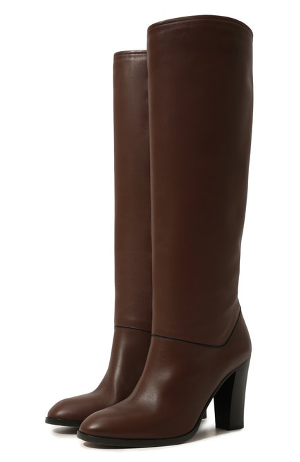 Женские кожаные сапоги debbie LORO PIANA коричневого цвета по цене 188000 руб., арт. FAI7052 | Фото 1