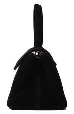 Женская сумка liza mini RUBEUS MILANO черного цвета, арт. 014/18DMLSUBL | Фото 4 (Сумки-технические: Сумки top-handle; Материал: Натуральная кожа; Размер: mini; Ремень/цепочка: На ремешке)