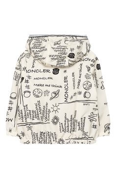 Детского ветровка MONCLER белого цвета, арт. F1-951-1A707-00-539T7 | Фото 2 (Рукава: Длинные; Материал внешний: Синтетический материал; Региональные ограничения белый список (Axapta Mercury): RU; Кросс-КТ НВ: Ветровка; Материал подклада: Хлопок; Ростовка одежда: 12 мес | 80 см, 18 мес | 86 см, 24 мес | 92 см, 6 мес | 68 см, 9 мес | 74 см)