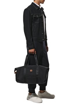 Женская дорожная сумка x-bag BRIC`S темно-синего цвета, арт. BXG40203 | Фото 8 (Ремень/цепочка: На ремешке; Материал: Текстиль; Размер: large)