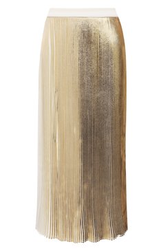 Женская плиссированная юбка VALENTINO золотого цвета, арт. VB3RA7G56AQ | Фото 1 (Женское Кросс-КТ: юбка-плиссе, Юбка-одежда; Материал внешний: Синтетический материал; Региональные ограничения белый список (Axapta Mercury): RU; Материал сплава: Проставлено; Длина Ж (юбки, платья, шорты): Миди; Драгоценные камни: Проставлено; Стили: Романтичный)
