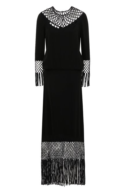 Женское шелковое платье VALENTINO черного цвета по цене 1030000 руб., арт. KB0VD361/1MM | Фото 1