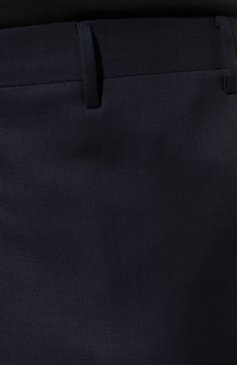 Мужские  шерстяные брюки CORNELIANI темно-синего цвета, арт. 925B01-3817087 | Фото 5 (Материал внешний: Шерсть; Длина (брюки, джинсы): Стандартные; Материал сплава: Проставлено; Стили: Классический; Случай: Формальный; Драгоценные камни: Проставлено)