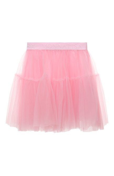 Детская юбка MONNALISA розового цвета, арт. 17CGON | Фото 1 (Материал сплава: Проставлено; Нос: Не проставлено; Материал подклада: Синтетический материал; Материал внешний: Синтетический материал)