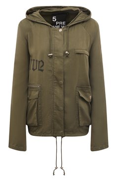 Женская куртка 5PREVIEW хаки цвета, арт. 5PWSP23025 | Фото 1 (Кросс-КТ: Куртка; Рукава: Длинные; Материал сплава: Проставлено; Стили: Спорт-шик; Драгоценные камни: Проставлено; Длина (верхняя одежда): Короткие; Материал внешний: Растительное волокно)