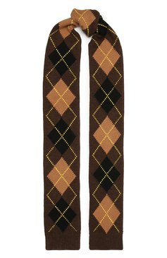 Женский шарф из шерсти и кашемира BURBERRY коричневого цвета, арт. 8037616 | Фото 1 (Материал: Текстиль, Кашемир, Шерсть)