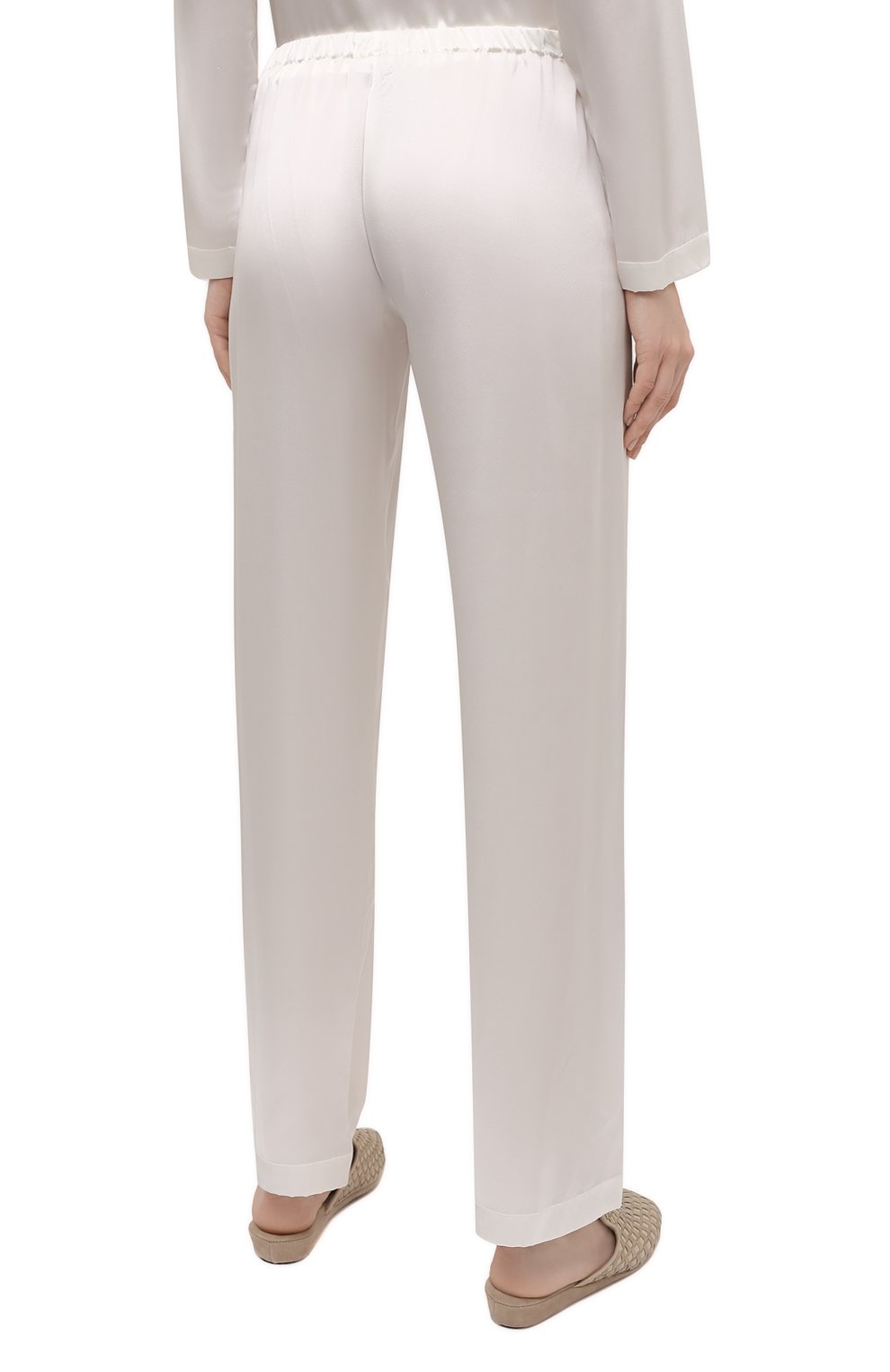 Женская шелковая пижама LA PERLA кремвого цвета, арт. 0020288 | Фото 5 (Материал внешний: Шелк; Региональные ограничения белый список (Axapta Mercury): RU)